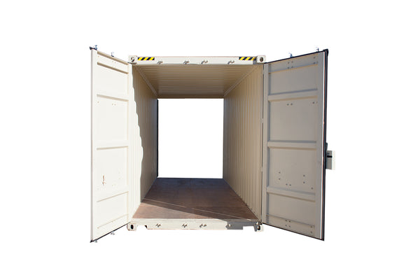 20' HC Steel Container with Cargo Swing Doors on Both Ends, All Doors Open