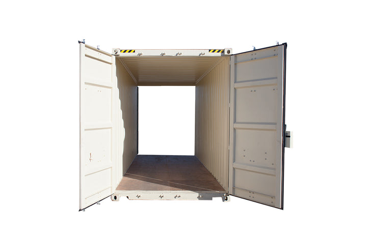 20' HC Steel Container with Cargo Swing Doors on Both Ends, All Doors Open